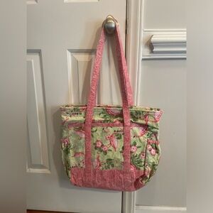 Pink Flamingo Womens Large Tote 17x15”